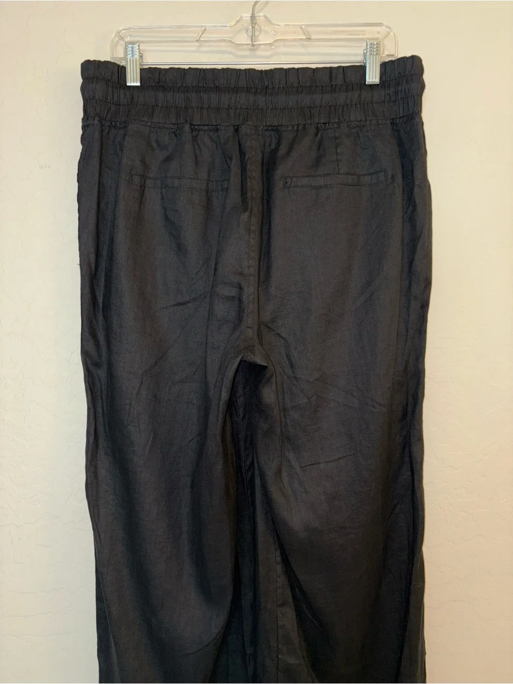 Quince Womens 100% European Linen Pants New Size L Neutral Capsule Wardrobe $98